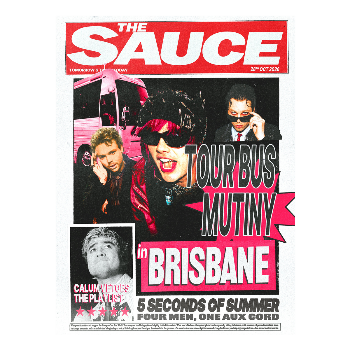 5SOS "The Sauce" Brisbane Limited Edition Lithograph