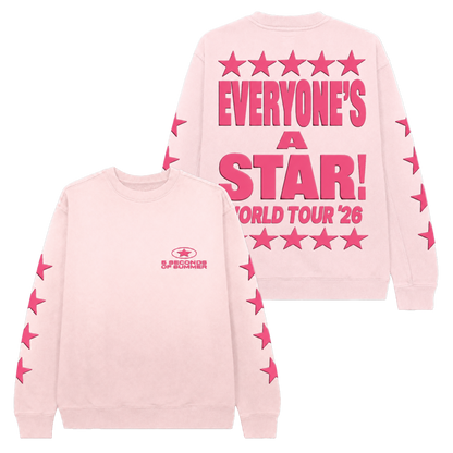 Everyone's A Star Light Pink Crewneck